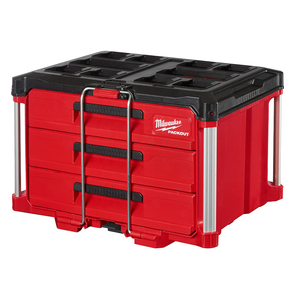 Image of Milwaukee 48-22-8443 PACKOUT 3 Drawer Durable Tool Box w/ 50lbs Capacity
