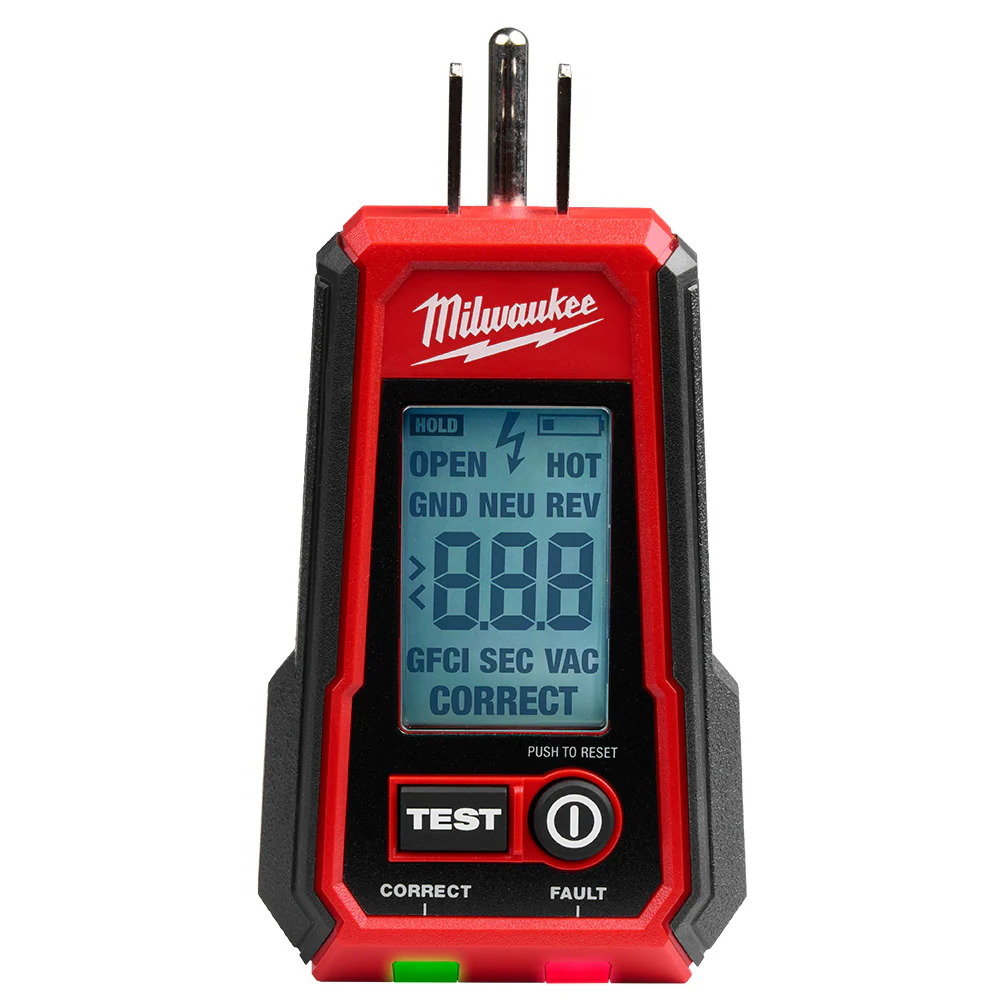 Image of Milwaukee 2224-20 Digital GFCI Receptacle Tester