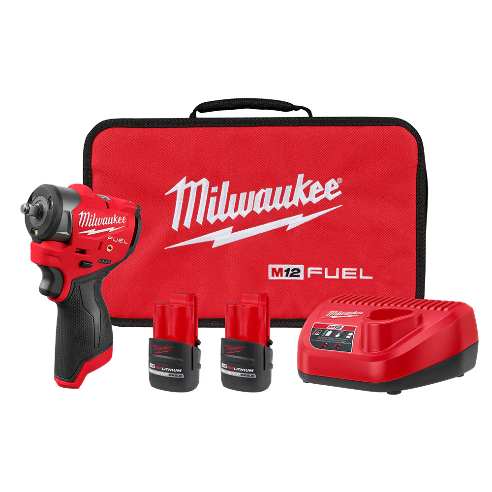 Image of Milwaukee 3049-22 M12 FUEL 3/8" Sub Compact Impact Wrench Friction Ring Kit