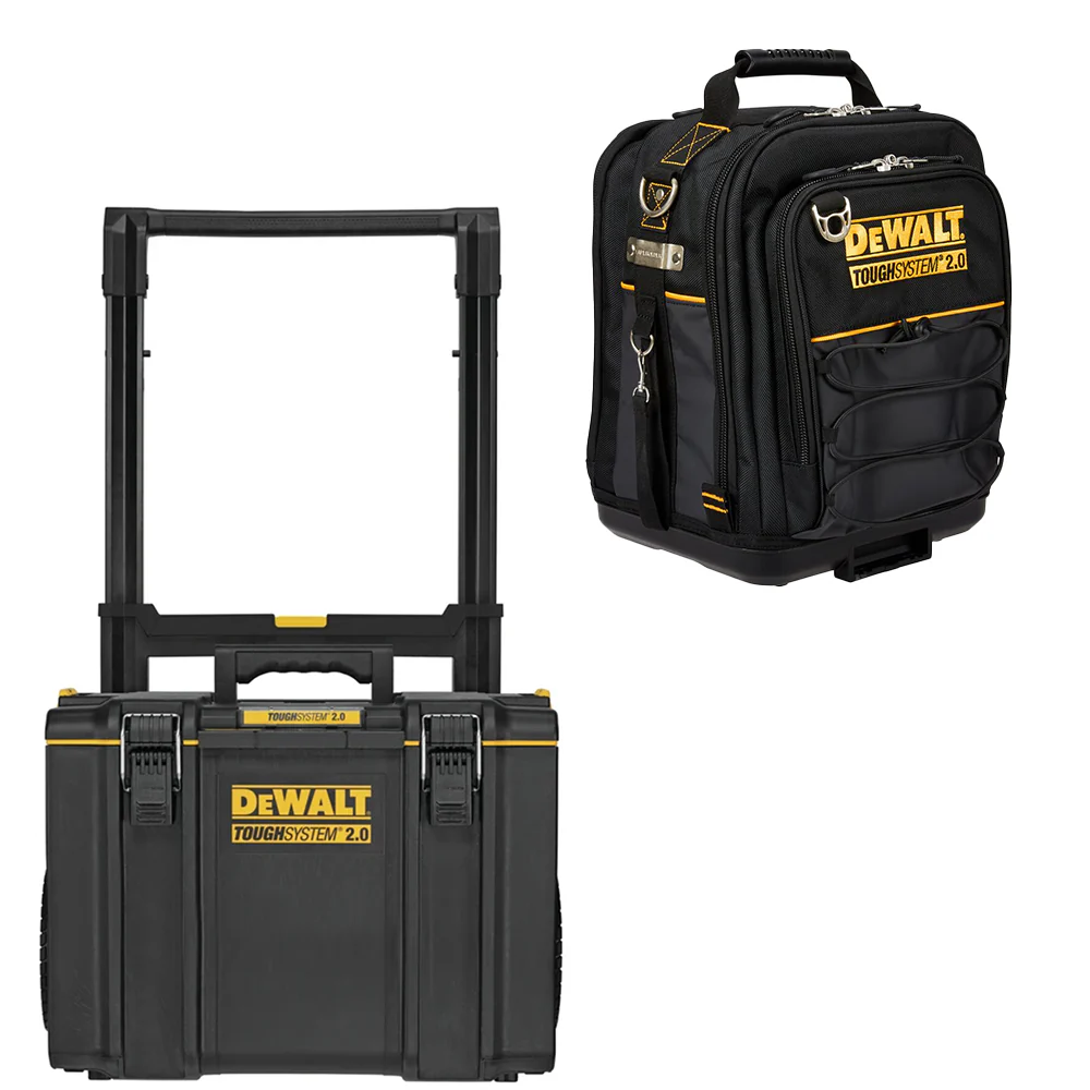 Image of DeWALT DWST08450-KIT4 TOUGHSYSTEM 2.0 Rolling Toolbox w/ 24-Pocket Tool Bag
