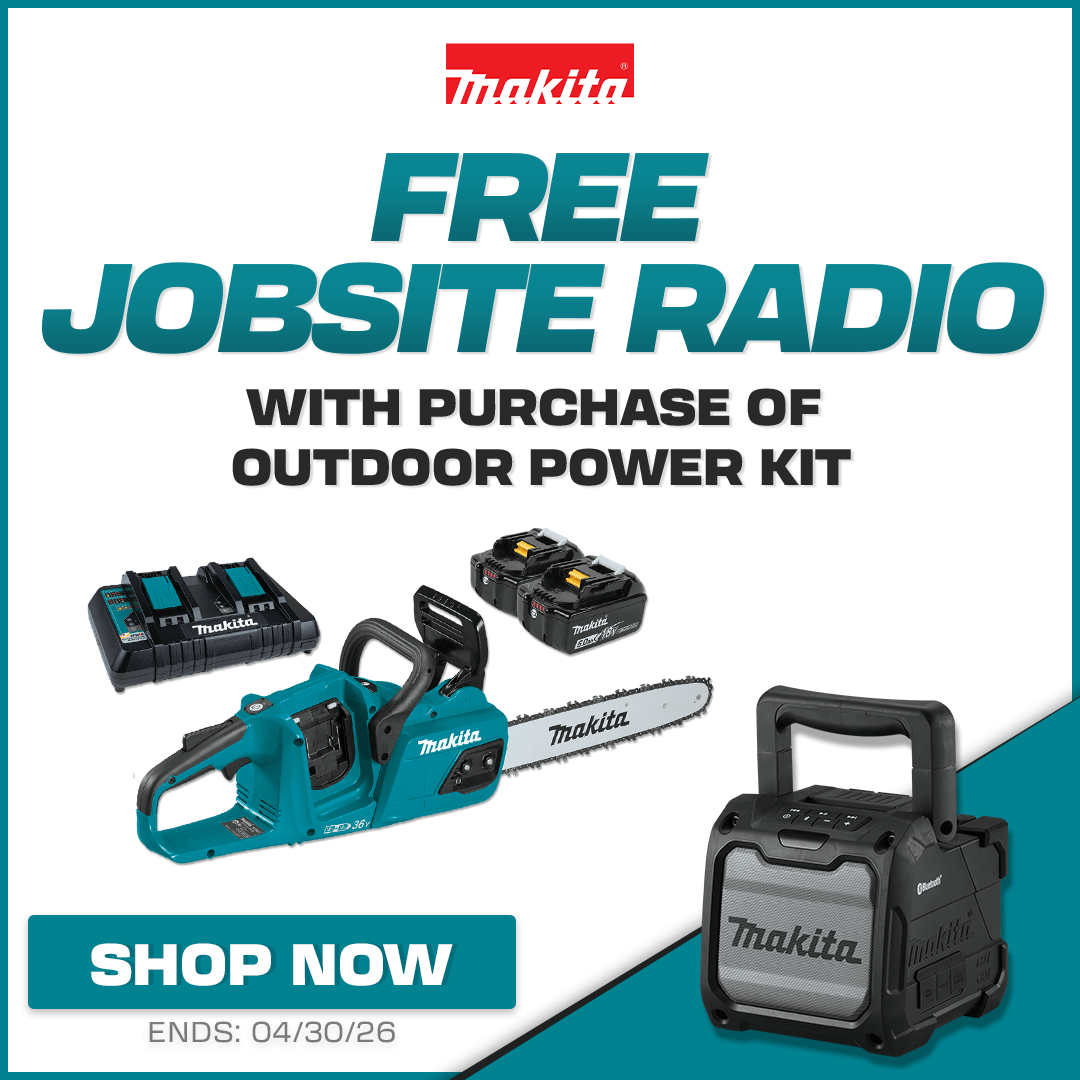 Free Makita Jobsite Radio With Purchase of Outdoor Power Kit
