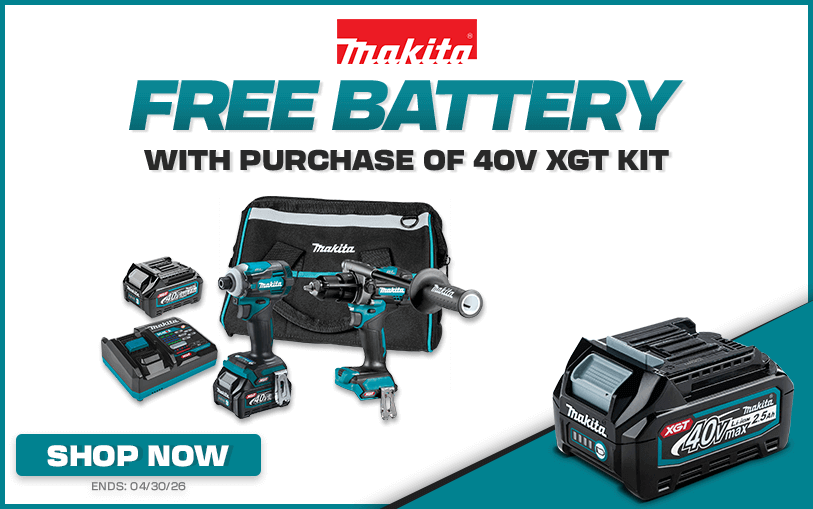 Free Makita Battery With Purchase of This 40V Makita XGT Kit
