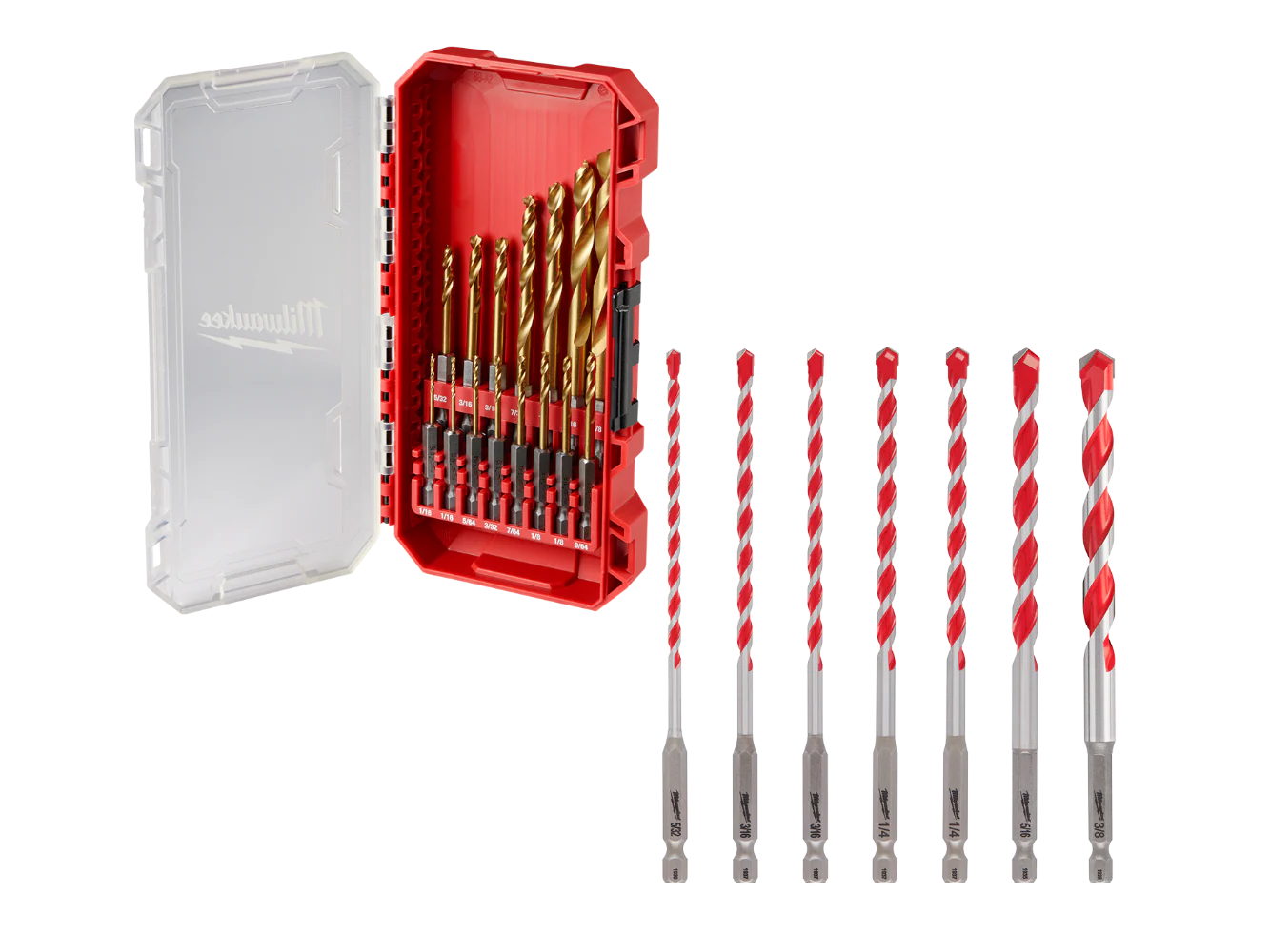 Image of Milwaukee 48-89-4670-B Impact Duty Titanium Drill Bits w/ Hammer Drill Bits Set