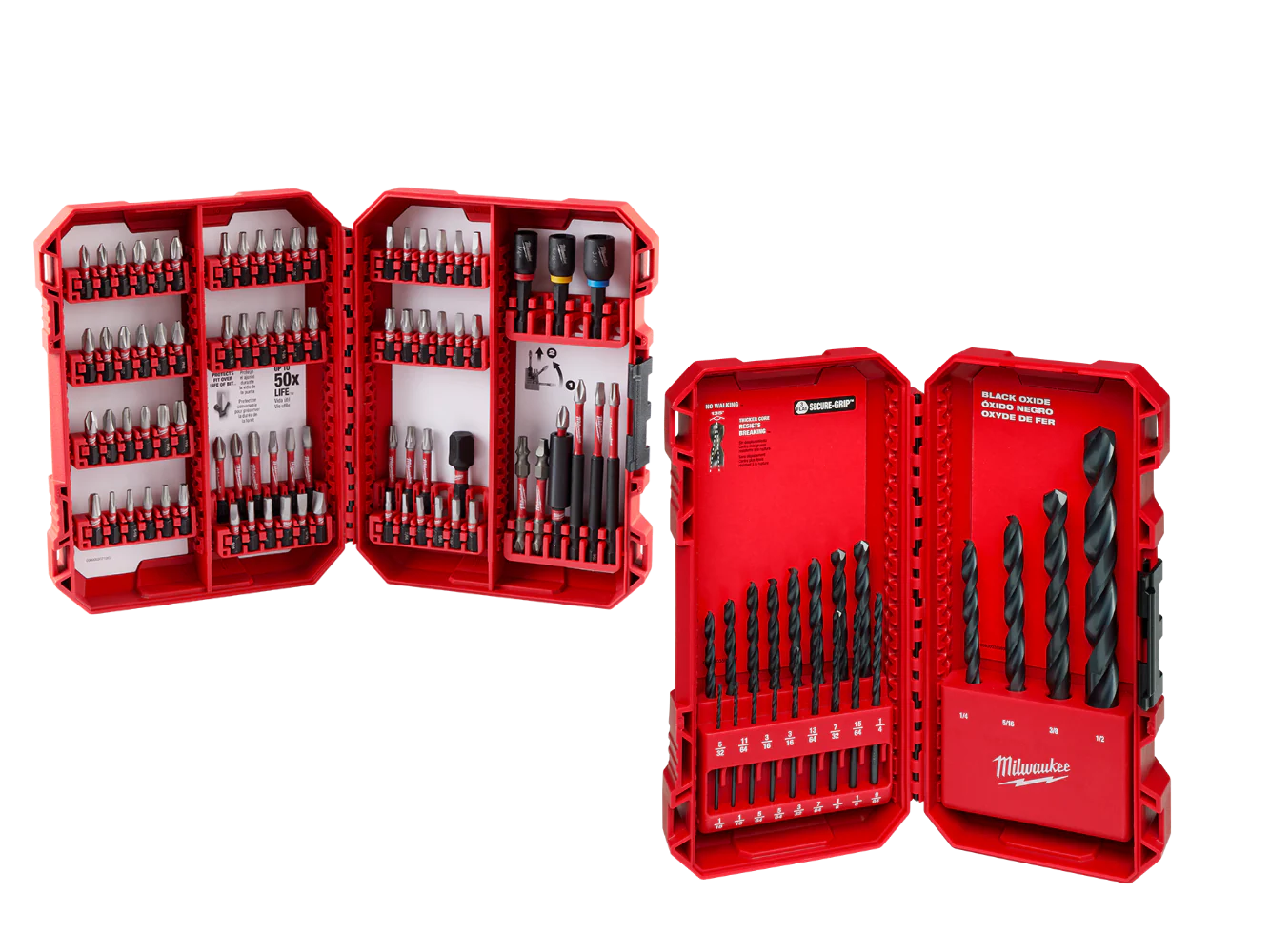 Image of Milwaukee 48-32-4094-B SHOCKWAVE Driver Bits w/ Drill Bit Set Bundle - 80 PC