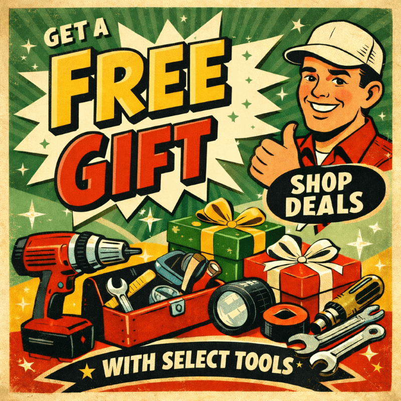 an image of a poster advertising a free gift with select tools