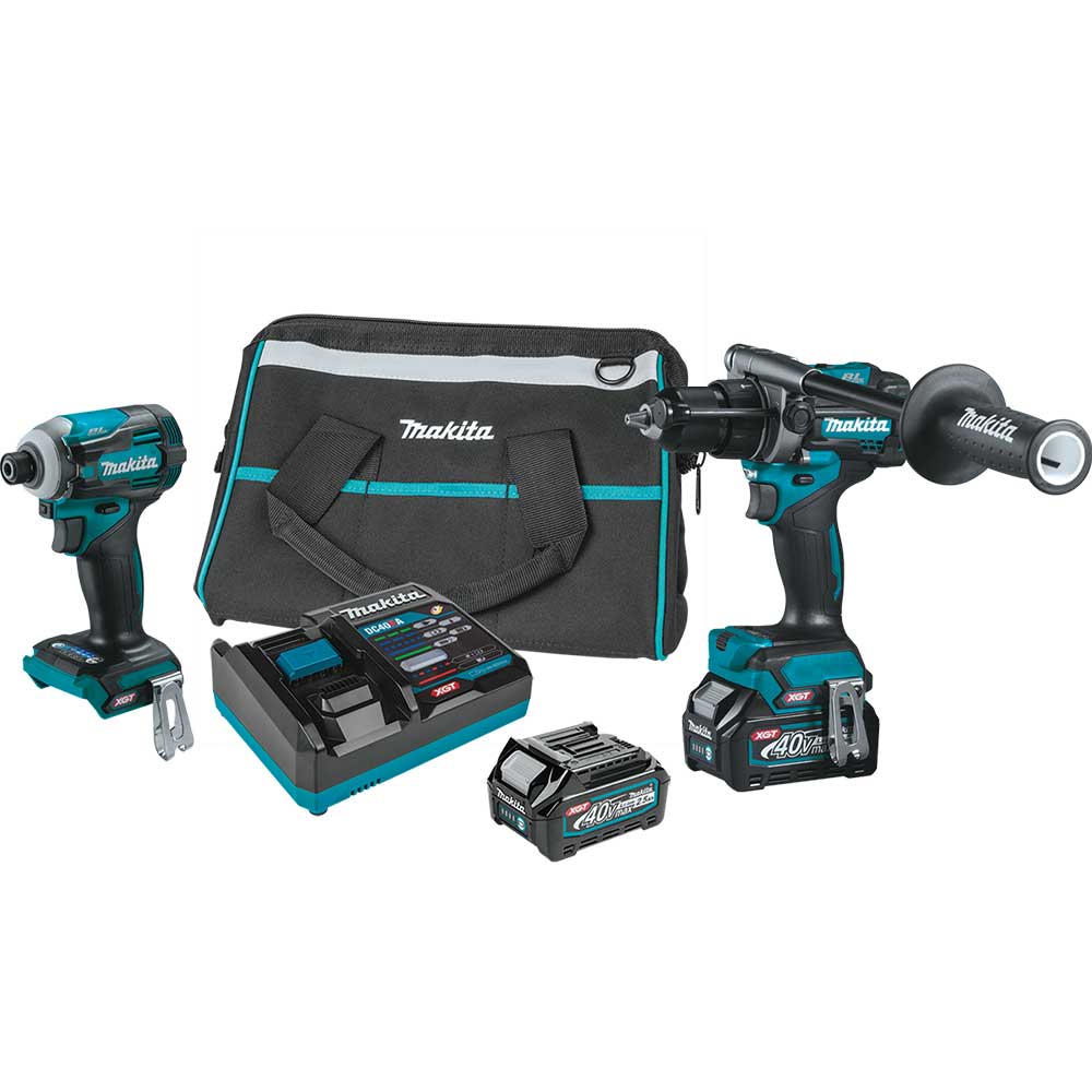 Image of Makita GT200D 40V MAX XGT Brushless Cordless 2 PC Combo Kit w/ 2.5 AH Batteries
