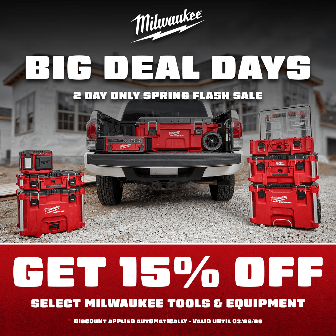 Subject: :leaves: Spring Flash Sale: 15% Off Select Milwaukee Preview: 2 Days Only — No code needed, just shop and save!