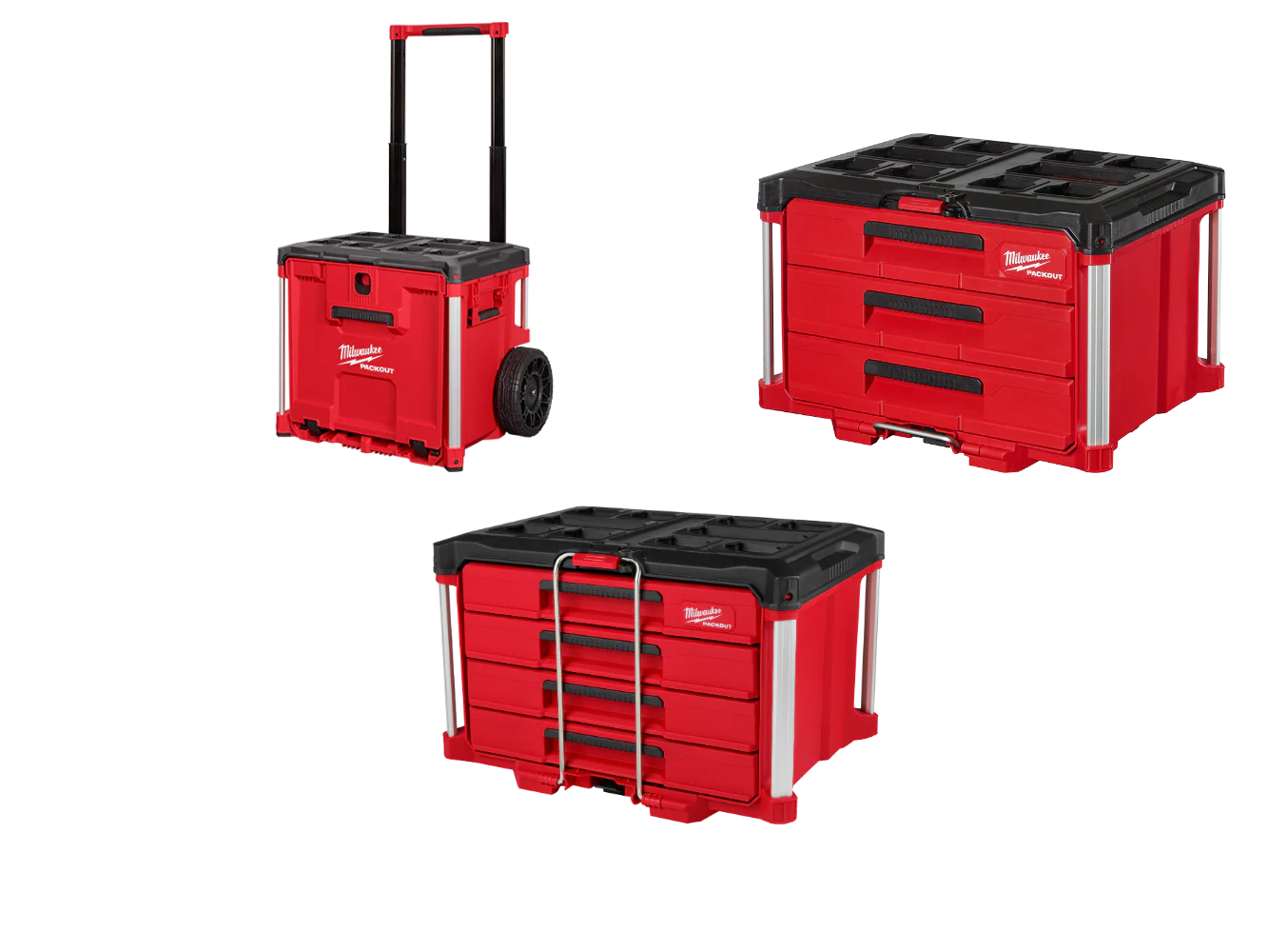 Image of Milwaukee 48-22-8420 PACKOUT Rolling Drawer Tool Box with 7 Drawers