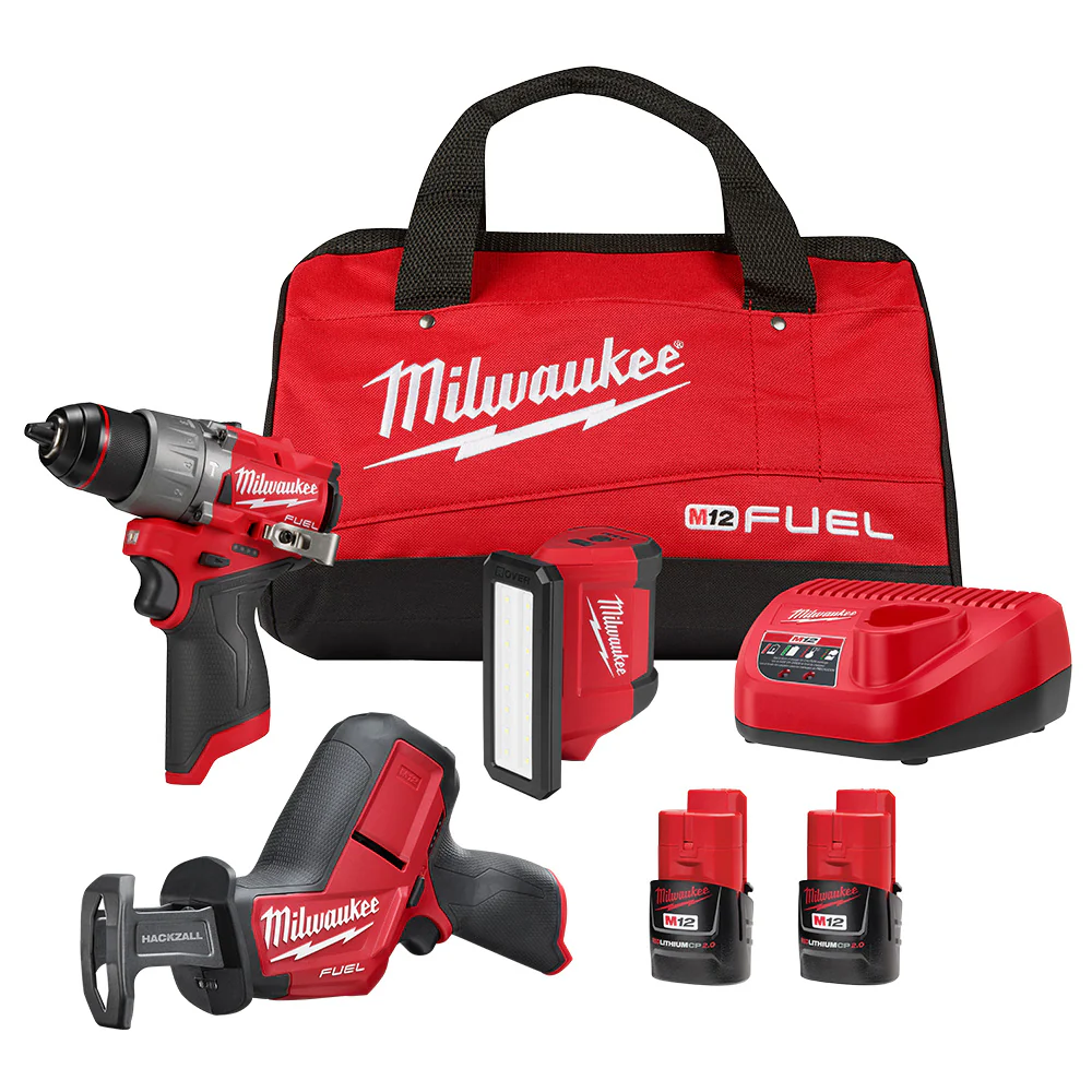 Image of Milwaukee 3495-23 M12 FUEL 12V Cordless 3-Tool Combo Kit