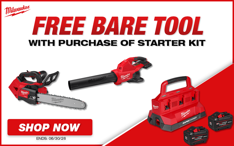 Free Milwaukee Bare Tool With Purchase of This Milwaukee Starter Kit