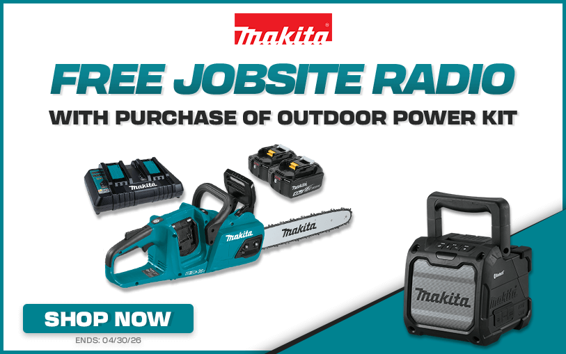 Free Makita Jobsite Radio With Purchase of Select Outdoor Power Kit