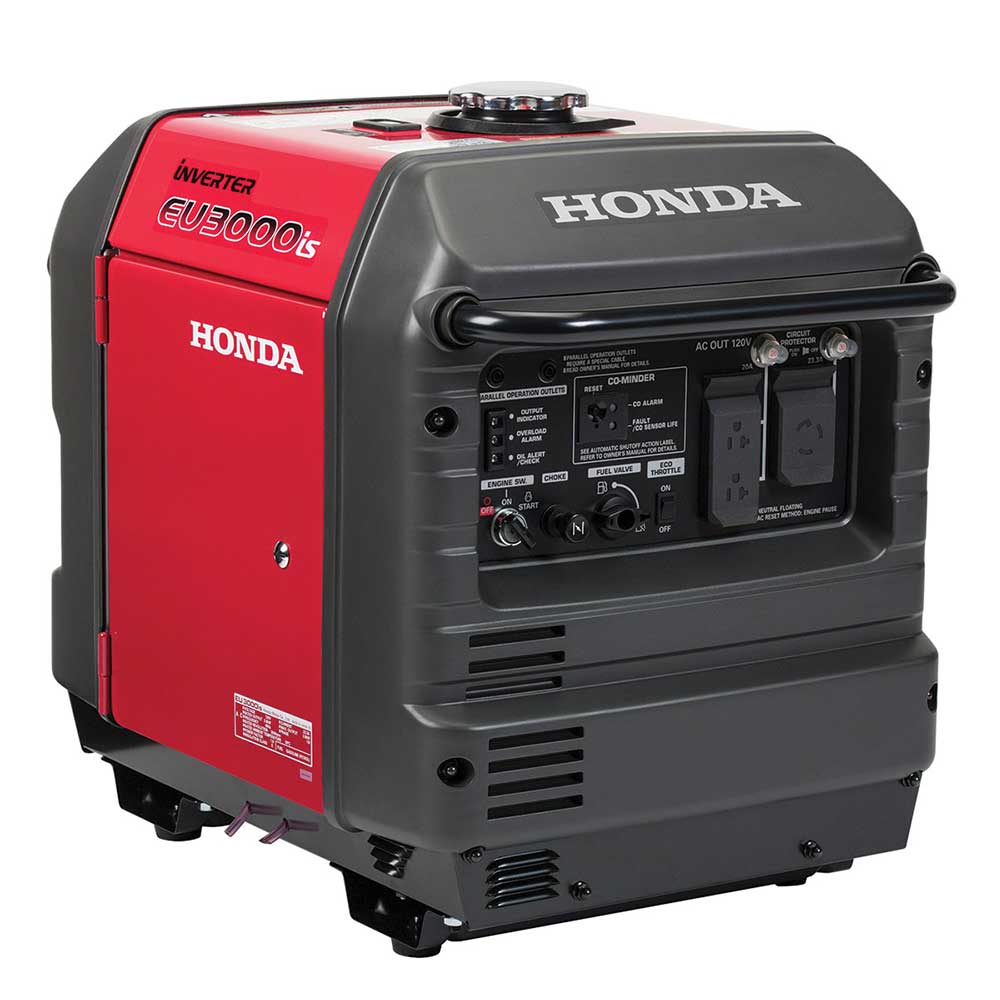 Image of Honda EU3000iS 3,000 Watt Portable Gas Powered Inverter Generator w/ CO-Minder
