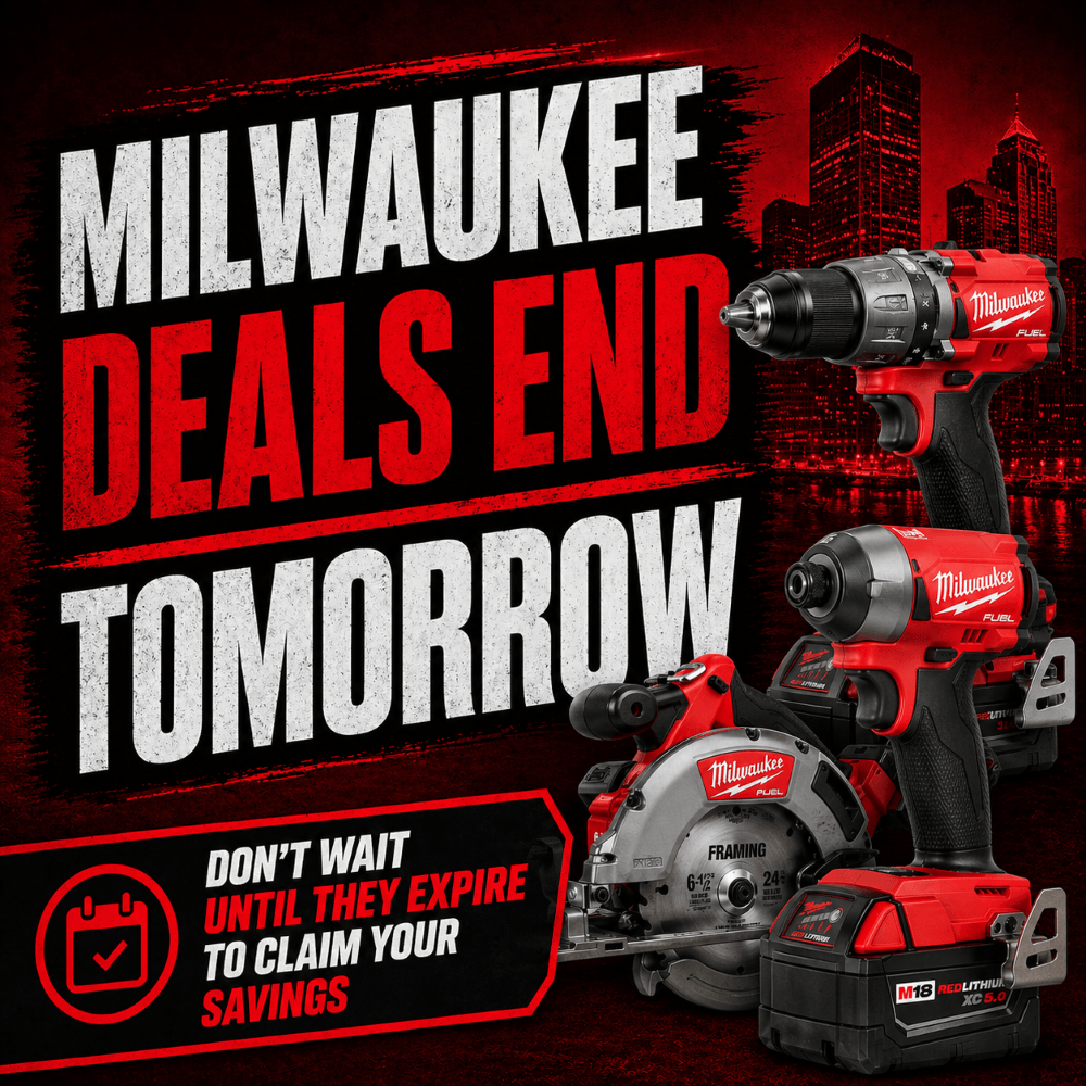Subject: :hourglass_flowing_sand: Last Week to Claim These Milwaukee Deals! Preview: Don’t miss out—once they’re gone, they’re gone.