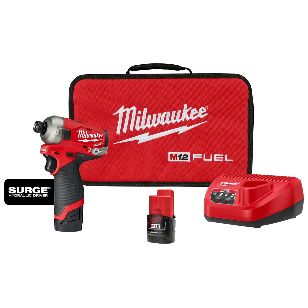 Image of Milwaukee 2551-22 M12 FUEL 12V SURGE 1/4 Inch Hex Hydraulic Driver Kit