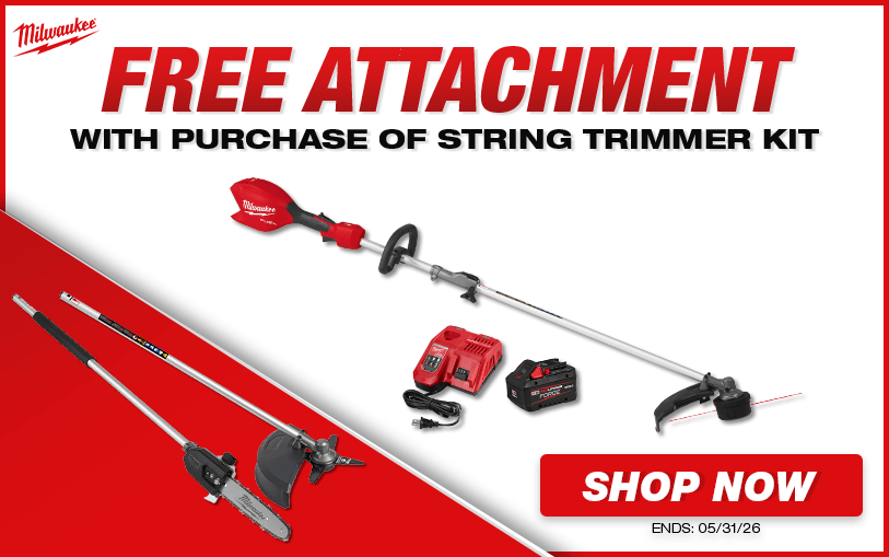 Free Milwaukee Attachment With Purchase of This String Trimmer Kit | Shop Now