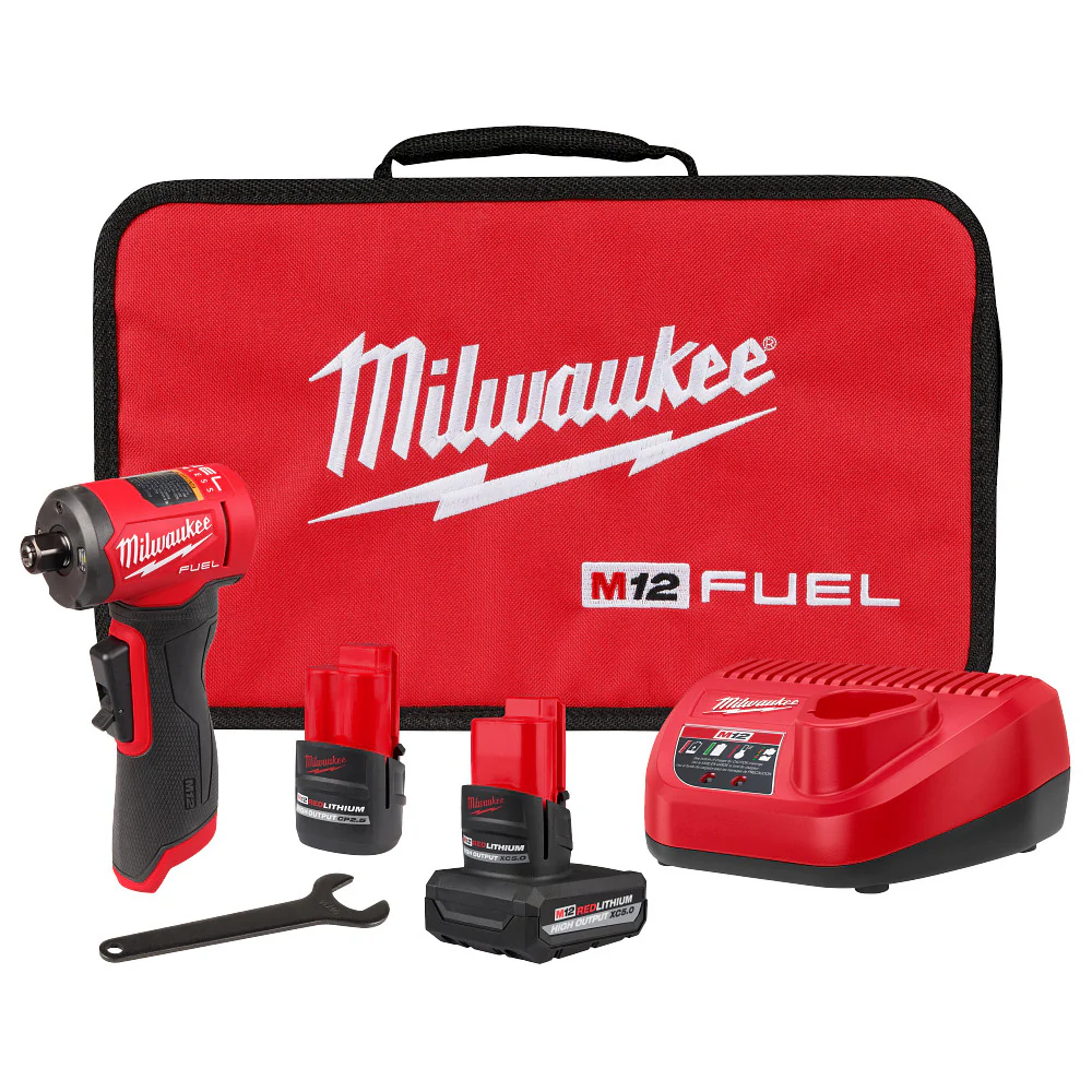 Image of Milwaukee 3485-22 M12 FUEL 12V 1/4" Li-Ion Right Angle Die Grinder Kit