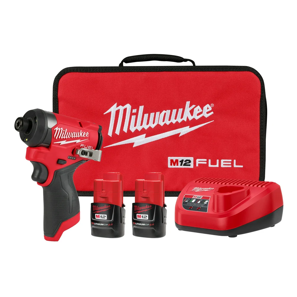 Image of Milwaukee 3453-22 M12 FUEL 12V 1/4 Hex Cordless Li-Ion Impact Driver Kit