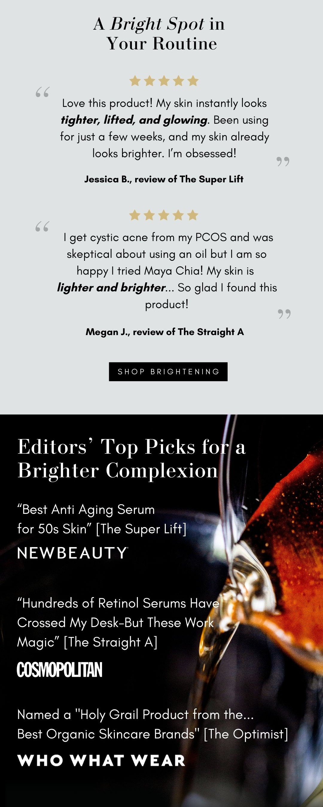 BRIGHTENING PRODUCTS