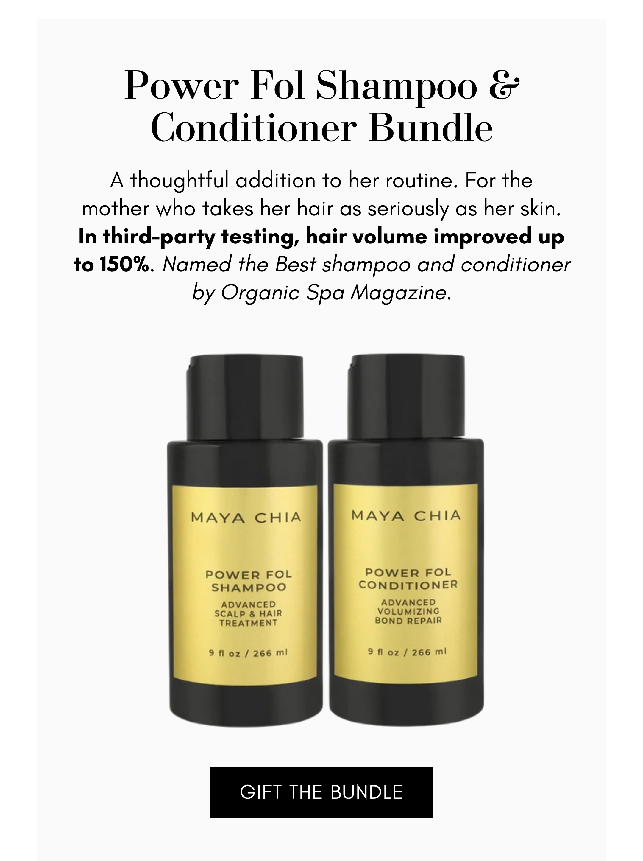power fol™ shampoo and conditioner