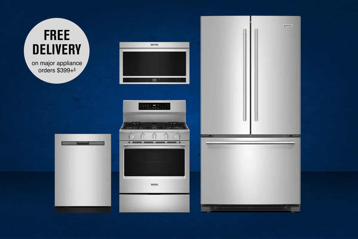 Free Delivery on major appliance orders $399+