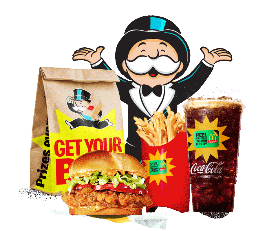 Mr. Monopoly behind a prize-worthy meal.