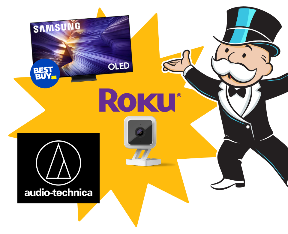 From Samsung, Best Buy, Roku and more. Mr. Monopoly with arms wide open.