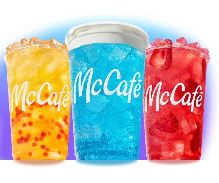 Mango Pineapple Refresher, Sprite® Berry Blast and Strawberry Watermelon Refresher.