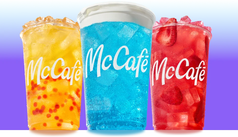 Mango Pineapple Refresher, Sprite® Berry Blast and Strawberry Watermelon Refresher.