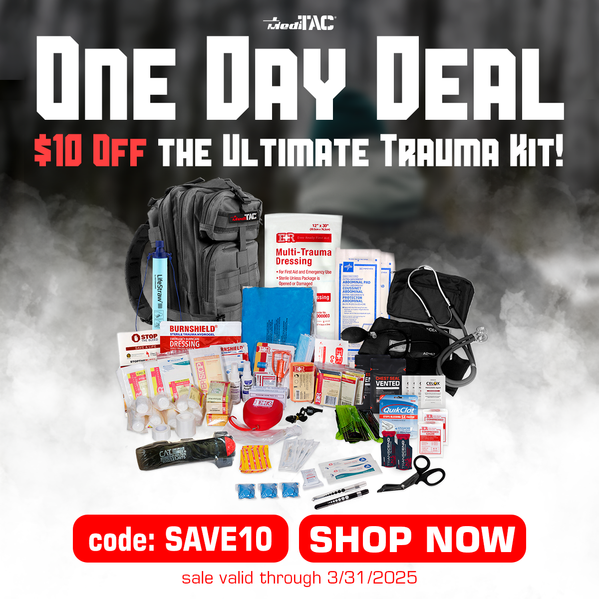 code SAVE10 for $10 off the Rucksack Assault kits