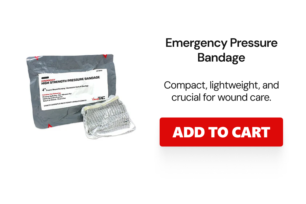 MediTac Emergency High Strength Pressure Bandage Trauma Wound Dressing Bleeding Control Bandage 4 Inch