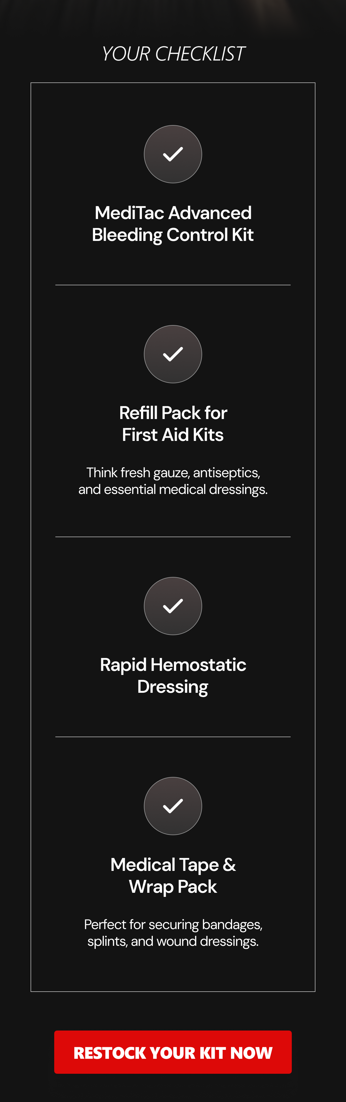 YOUR CHECKLIST