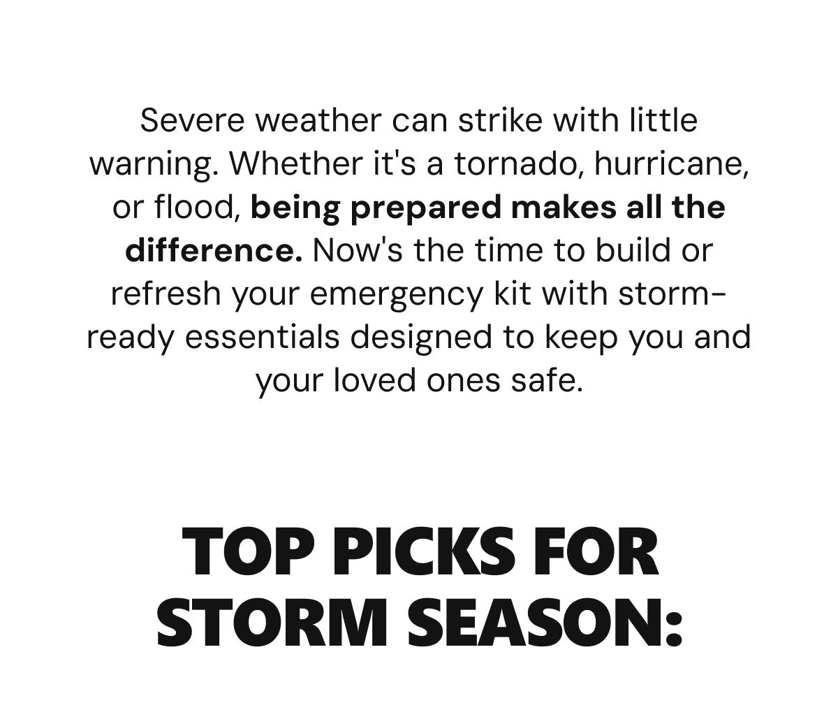 Severe weather can strike with little warning