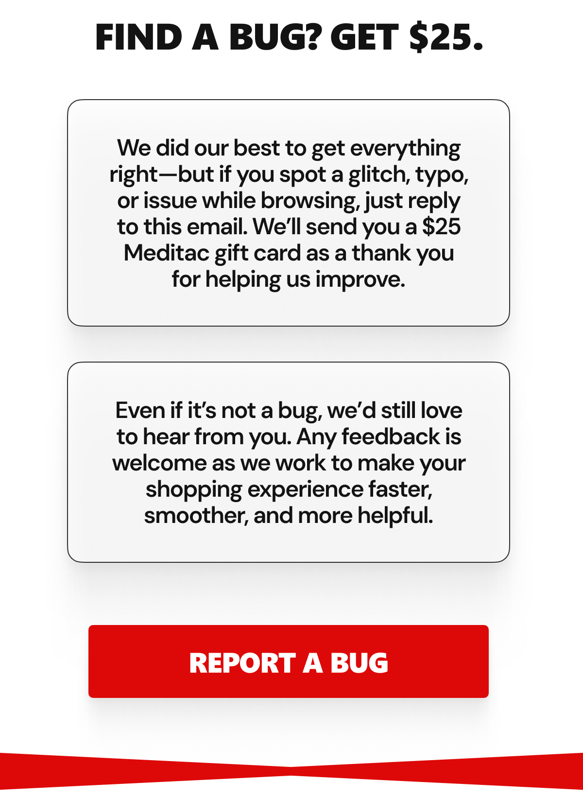 REPORT A BUG