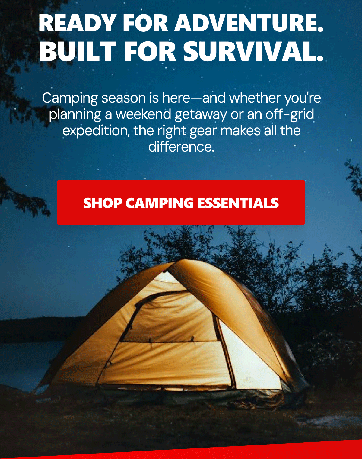 SHOP CAMPING ESSENTIALS