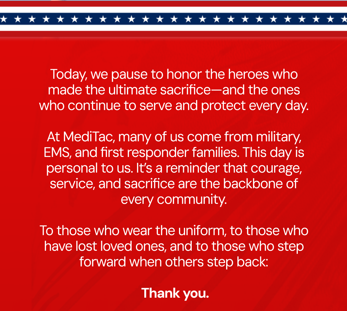 Today, we pause to honor the heroes who made the ultimate sacrifice