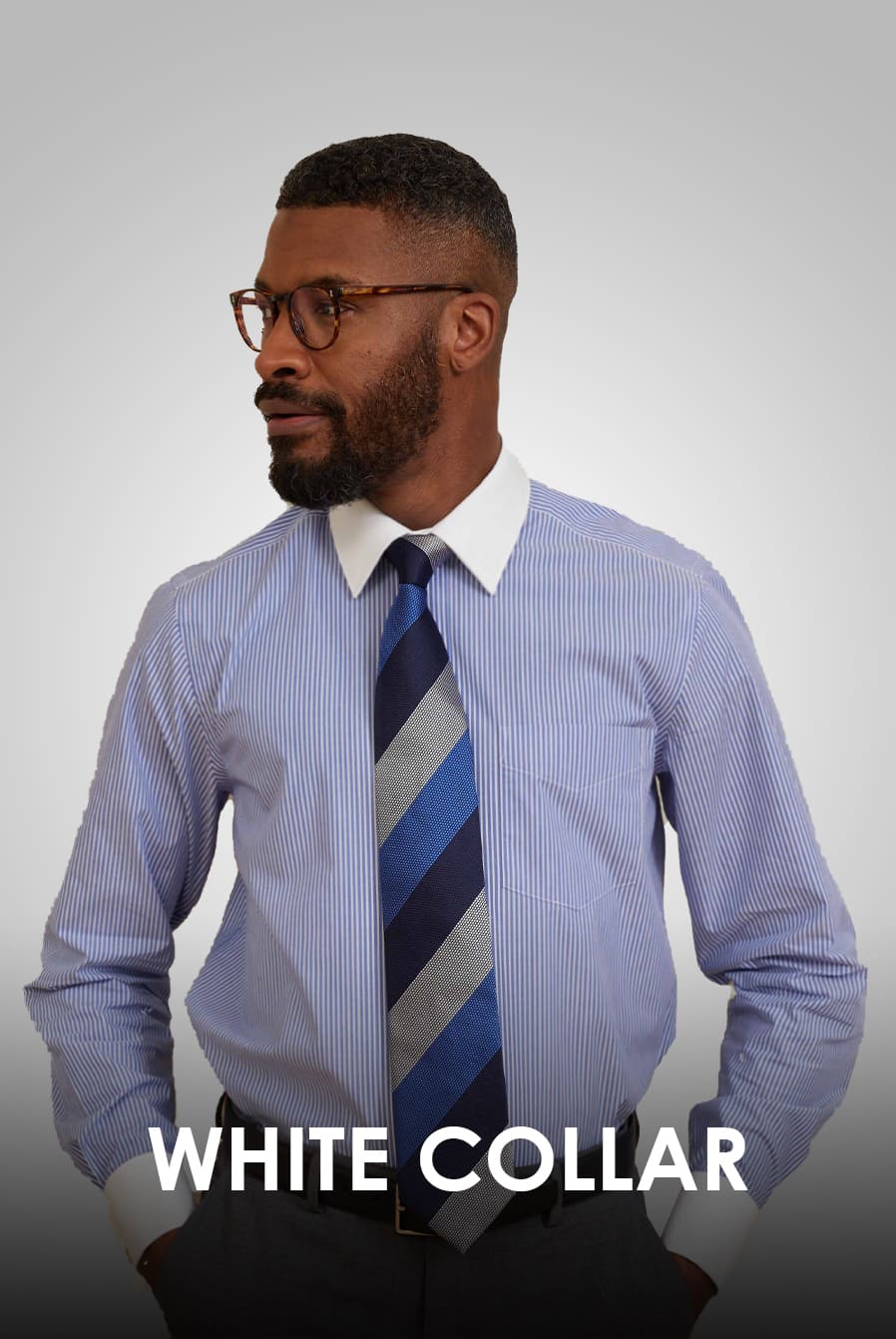 White Collar Dress Shirt