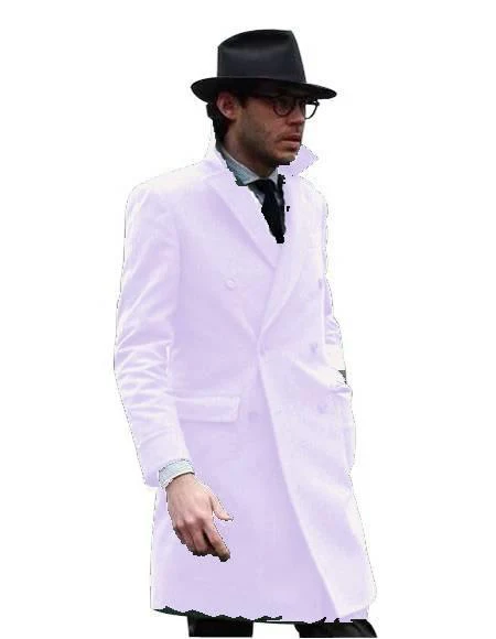 Double Breasted - Three Quarter Coat - Cashmere and Topcoat + Style# Manhattan Cream