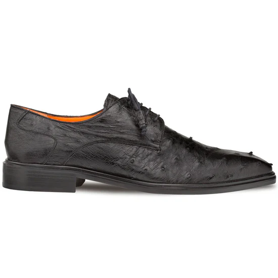 Mezlan Tillson Ostrich Plain Toe Blucher Black (4732-S)