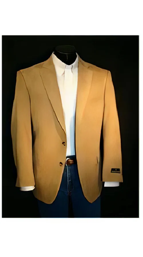 Designer Casual Cheap Priced Fashion Blazer Dress Jacket Online Men'S Camel ~ Khaki ~ Tan ~ Beige Microfiber Sportcoat