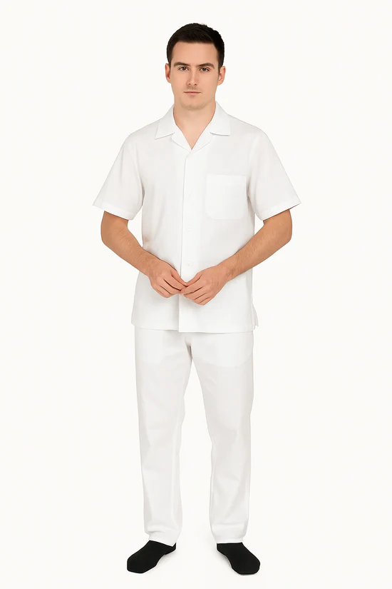 Mens Linen Walking Suit - White Summer Outfit - Mens Linen Suit
