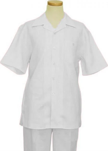 Linen Walking Suit White