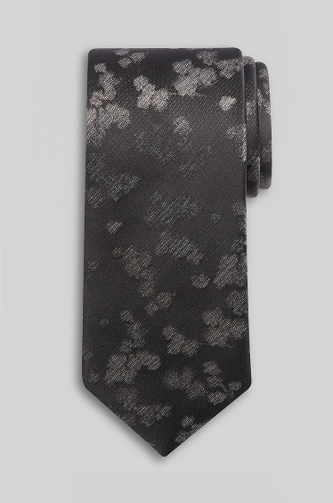 Black patterned tie