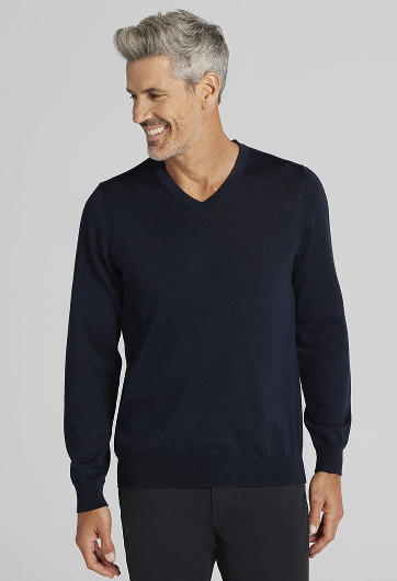 Merino Wool V-Neck Sweater