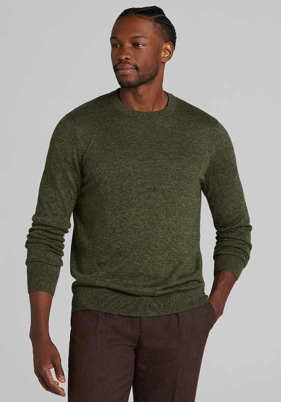 Marled Jersey Crewneck Sweater