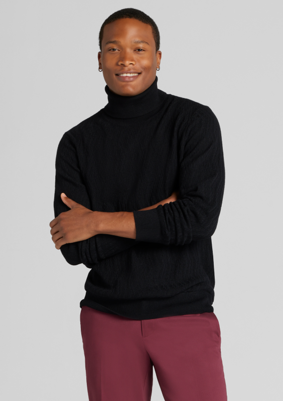Textured Turtleneck