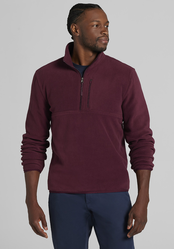 Modern Fit Quarter Zip Fleece Pullover