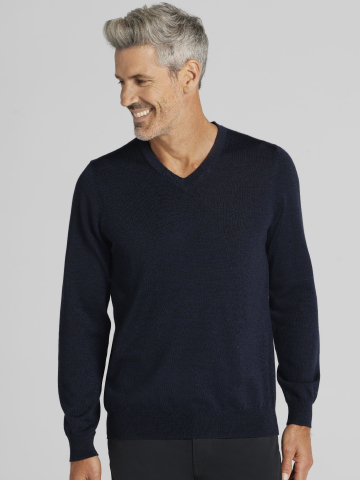 Merino Wool V-Neck Sweater