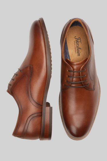 Brown leather dress shoes