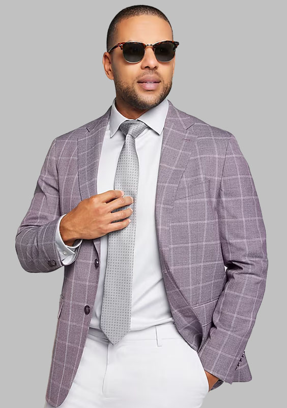 Classic Fit Windowpane Plaid Sport Coat