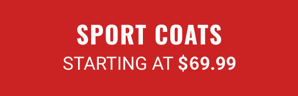 Sport Coats Starting at $69.99